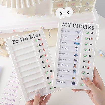 Self Discipline Check List Plastic Memo Board Daily Weekly Monthly Planner Kawaii To Do List Korean Stationery Office