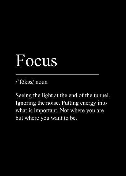 Black Minimalist Inspirational phrases Poster Print Success Focus Patience Definition Canvas Painting for Home Office Wall Decor