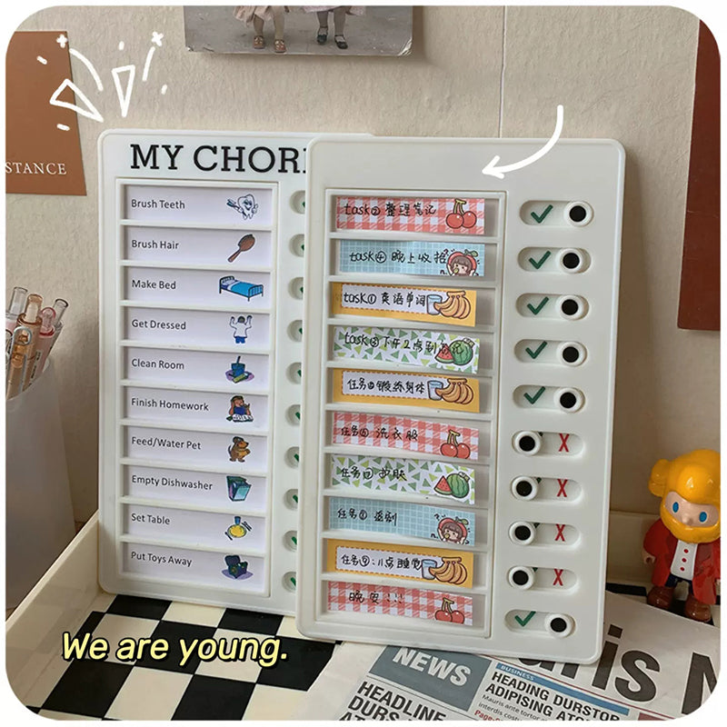 Self Discipline Check List Plastic Memo Board Daily Weekly Monthly Planner Kawaii To Do List Korean Stationery Office
