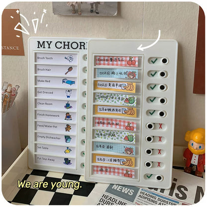 Self Discipline Check List Plastic Memo Board Daily Weekly Monthly Planner Kawaii To Do List Korean Stationery Office